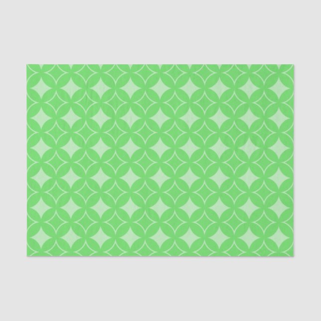Lime-Green-Shippo-Muster Seidenpapier (Vorderseite)