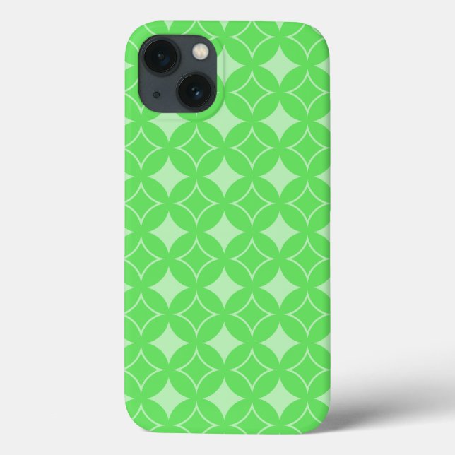 Lime green shippo pattern Case-Mate iPhone case (Rückseite)