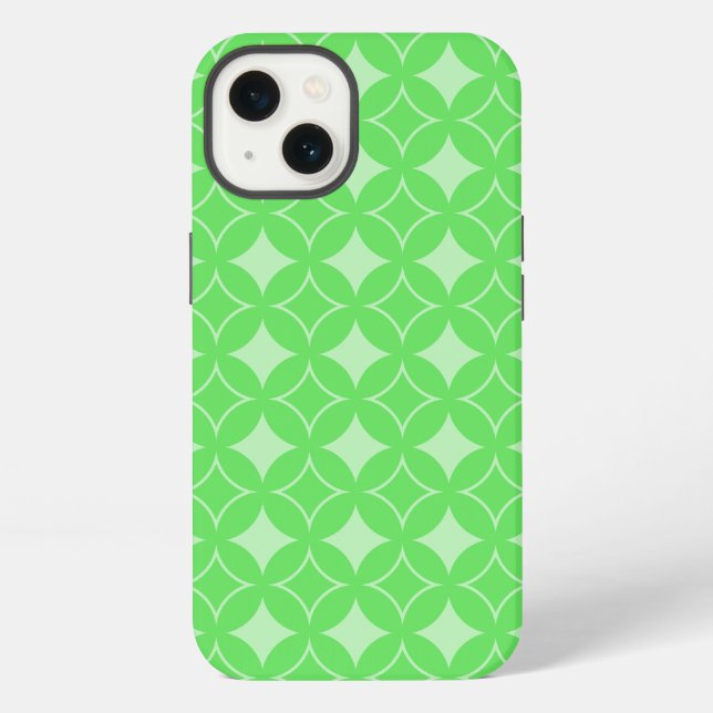 Lime green shippo pattern Case-Mate iPhone case Hülle (Rückseite)