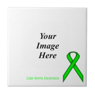 Lime Green Standard Ribbon von Kenneth Yoncich Fliese