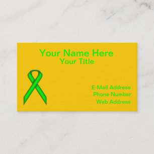 Lime Green Standard Ribbon von Kenneth Yoncich Visitenkarte