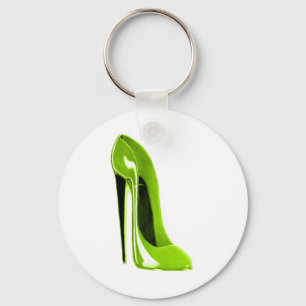 Lime Green Stiletto Shoe Schlüsselanhänger