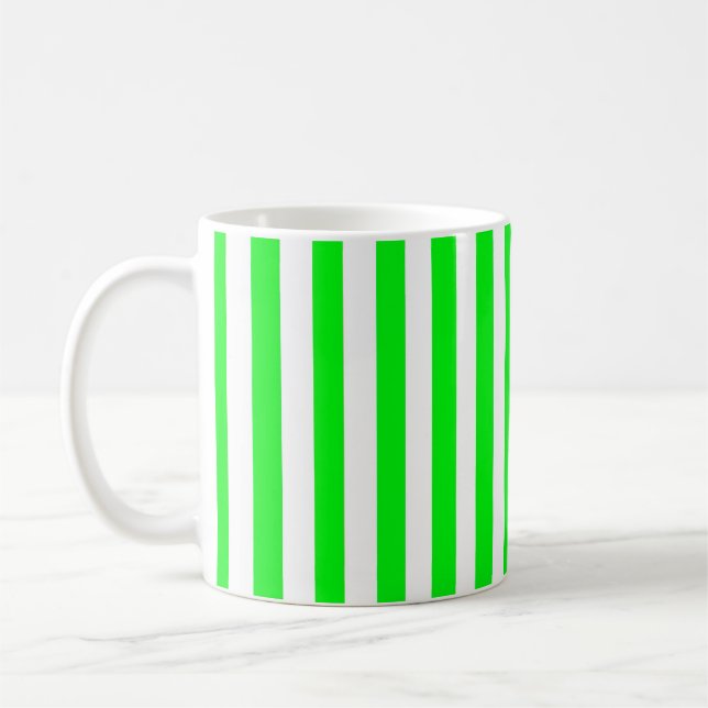 Lime Green Strip Tasse (Links)