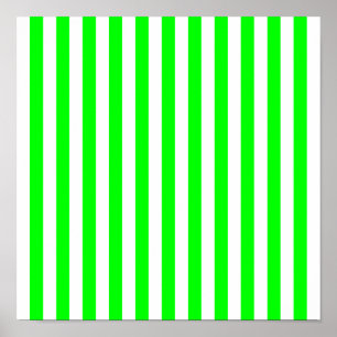 Lime Green Striping Muster Poster