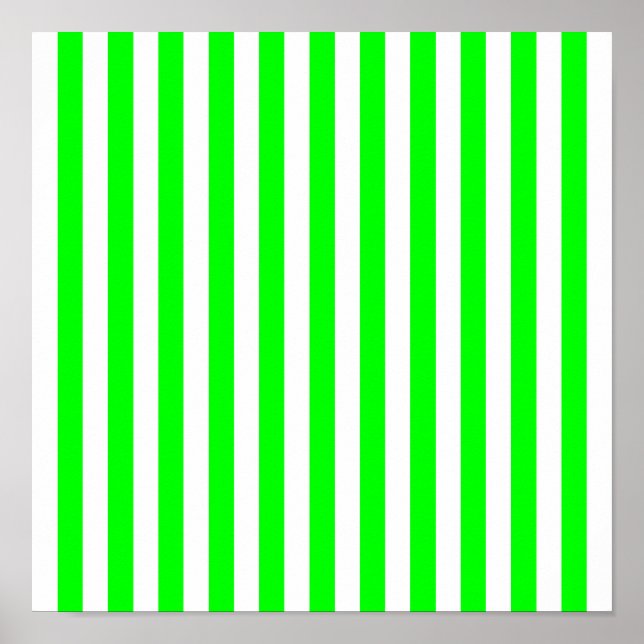 Lime Green Striping Muster Poster (Vorne)