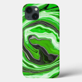 Lime Green und Black Marmor wie Wirbel Fluid Art Case-Mate iPhone Hülle