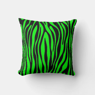 Lime Green Zebra Kissen