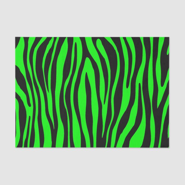 Lime Green Zebra Seidenpapier (Vorderseite)