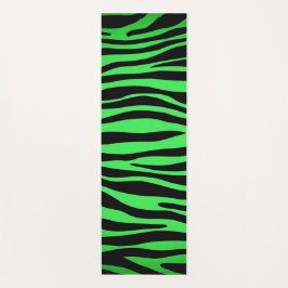 Lime Green Zebra Yogamatte