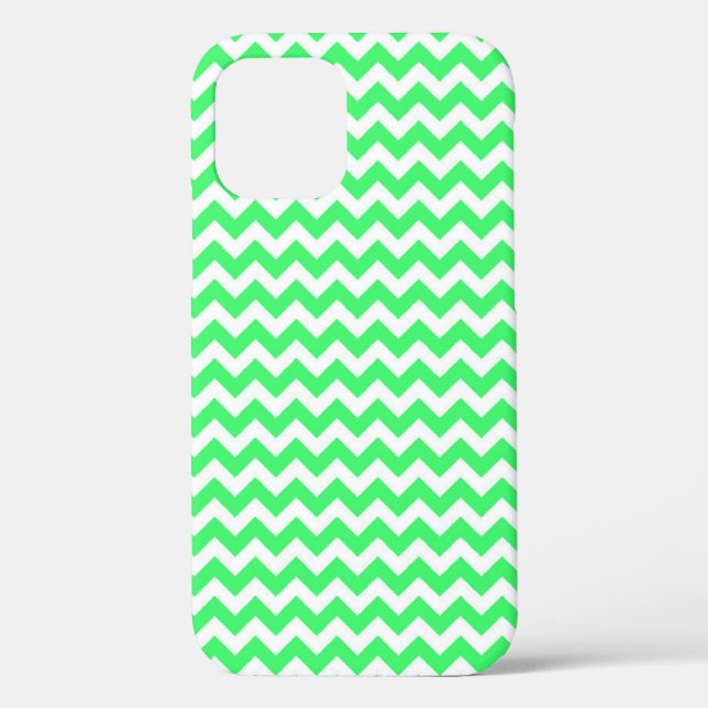 Lime Green Zig Zag Zickzack Case-Mate iPhone Case (Rückseite)