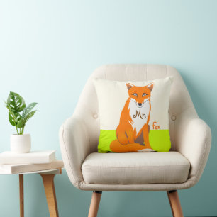 Lime Herr Fuchs Kissen