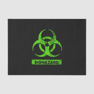 Lime Neon Grün Bio-Hazard Chemikalien Grafik Seidenpapier