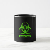 Lime Neon Grün Bio-Hazard Chemikalien Grafik