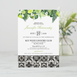 Lime Tile Bridal Shower Invitation Einladung