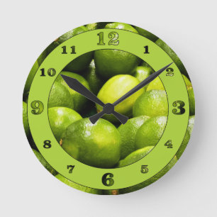 Lime Time Runde Wanduhr