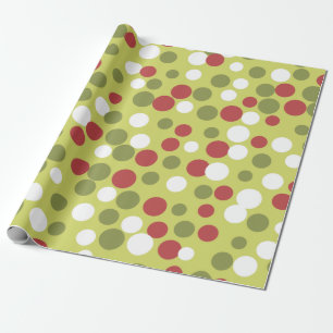 Lime Weihnachts-Punkte-Geschenkpapier Geschenkpapier