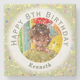 Limecream Personalisiert Kids's Geburtstag Custom Steinuntersetzer