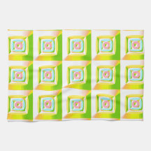 Limegrün Gelb Blau Pink 3D aufgeblasene Quadrate