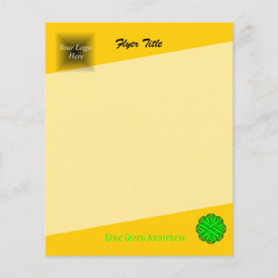 Limegrüne Blumen-Schleife von Kenneth Yoncich Flyer