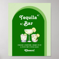 Limegrüne Zitrus-Retro-Tequilabar