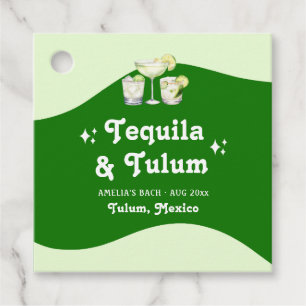 Limegrüner Zitrus Tequila & Tulum Junggesellinnena Geschenkanhänger