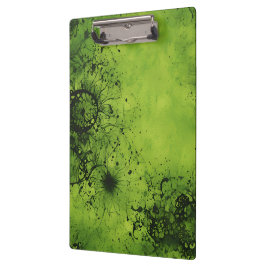 Limegrünes Grunge mit schwarzen Akzenten Klemmbrett