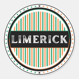 Limerick City Pride Emblem – Irish Identity Runder Aufkleber