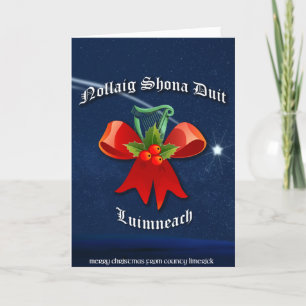 Limerick Irish Christmas Card - Nollaig Shona Duit Feiertagskarte