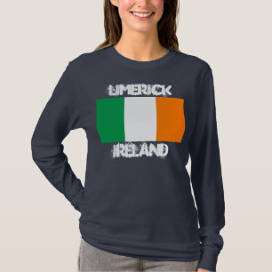 Limerick, Irland mit irischer Flagge T-Shirt