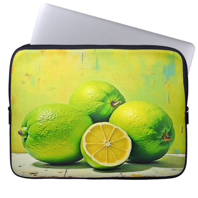 Limes helles Summer Pop Design Laptopschutzhülle (Vorderseite)