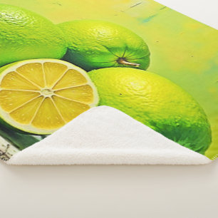 Limes helles Summer Pop Design Sherpadecke