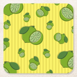 Limes Illustration Rechteckiger Pappuntersetzer