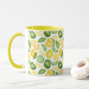 Limes Limes Blätter Muster Green Coffee Tasse