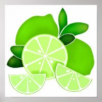 Limes | Limone Scheiben | Sonniges Zitrusmuster