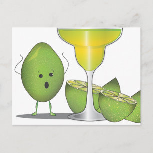 Limes Opfer für Margaritas Funny Postcard Postkarte