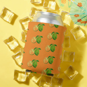 Limette Frucht Aquarell Grün Lebensmittel Tropisch Dosenkühler