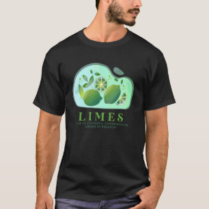 Limette Frucht Vitamin C Nährstoff Veganer Fruitar T-Shirt