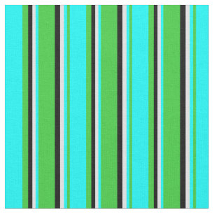 Limette Green, Aqua, Lavendel und schwarze farbige Stoff