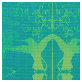Limette Green Hummingbirds Fabric Stoff