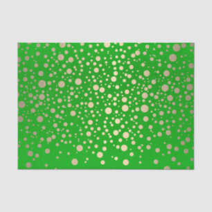 Limette Green und Metallic Gold Confetti Seidenpapier