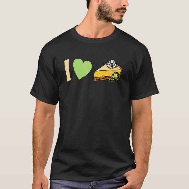 Limette Ich liebe Key Lime Pie T-Shirt (Vorderseite)