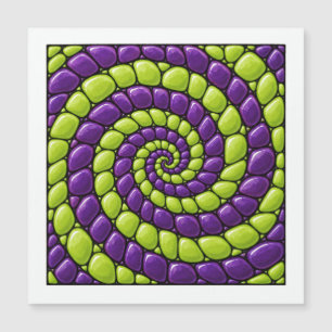 Limette-Orchideen-Wirbel Magnetkarte