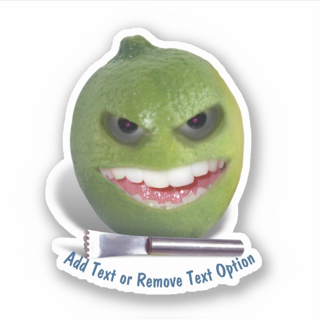 Limette und Zitronenschäler Aufkleber (Vorderseite)