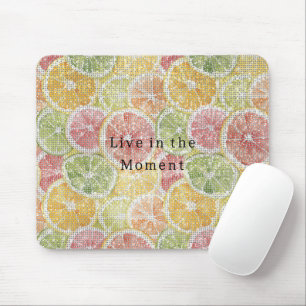Limette Zitrone Orange Grapefruit Frucht Funkeln Mousepad