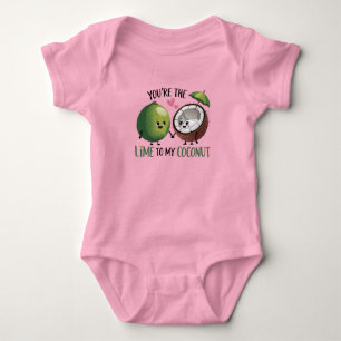 Limette zu meinem Kokosnuss-Baby Baby Strampler