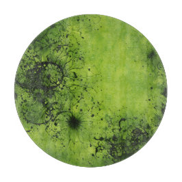 Limetten-Grünes Grunge mit schwarzen Akzenten Schneidebrett