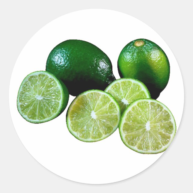 Limetten limes fruits runder aufkleber (Vorderseite)