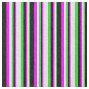 Limettengrün, Lavendel, Fuchsia und schwarz Stoff