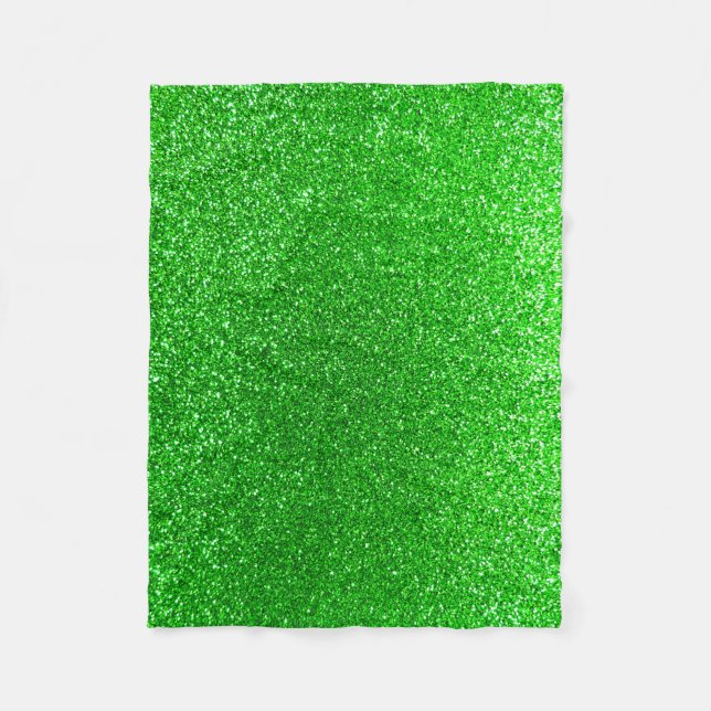 Limettengrüner Glitzer Fleecedecke (Vorderseite)