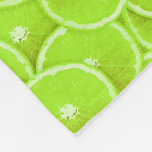Limettenscheiben Fleecedecke